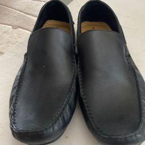 Men’s Black leather Marc Joseph loafers size 10
